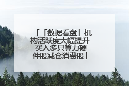 「数据看盘」机构活跃度大幅提升 买入多只算力硬件股减仓消费股