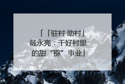 「驻村·助村」戴永亮：干好村里的甜“猕”事业