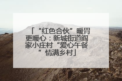 “红色合伙”暖胃更暖心：新城街道阎家小庄村“爱心午餐”情满乡村
