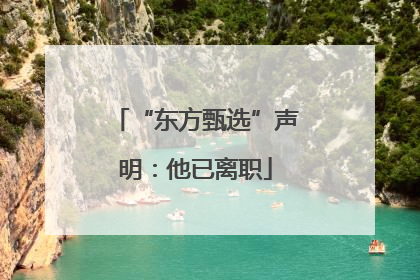 “东方甄选”声明：他已离职