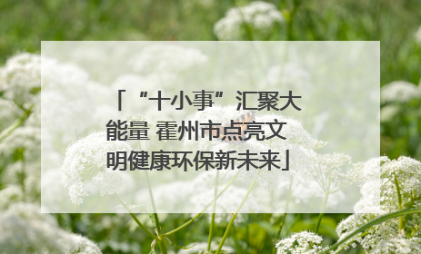 “十小事”汇聚大能量 霍州市点亮文明健康环保新未来