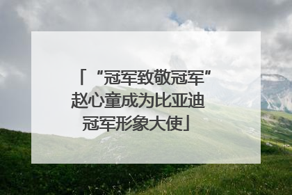 “冠军致敬冠军” 赵心童成为比亚迪冠军形象大使