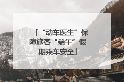“动车医生”保障旅客“端午”假期乘车安全