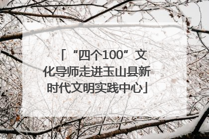 “四个100”文化导师走进玉山县新时代文明实践中心