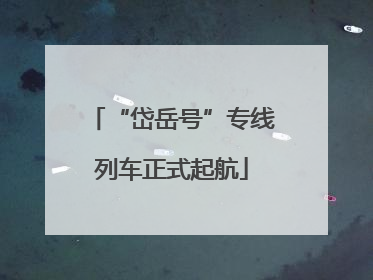 “岱岳号”专线列车正式起航