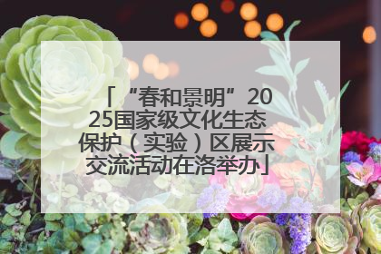 “春和景明”2025国家级文化生态保护（实验）区展示交流活动在洛举办