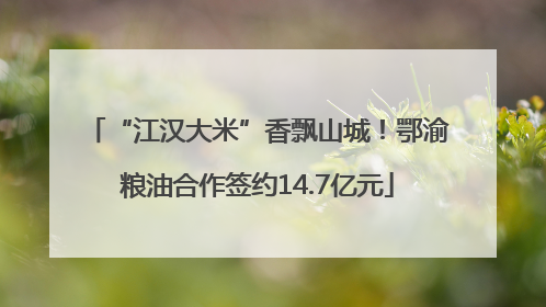 “江汉大米”香飘山城！鄂渝粮油合作签约14.7亿元