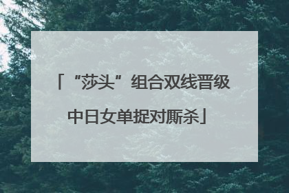 “莎头”组合双线晋级 中日女单捉对厮杀