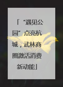 “遇见公园”点亮杭城，武林商圈激活消费新动能