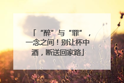 “醉”与“罪”，一念之间！别让杯中酒，断送回家路