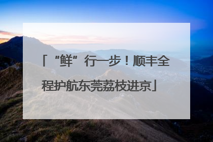 “鲜”行一步！顺丰全程护航东莞荔枝进京