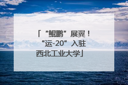 “鲲鹏”展翼！“运-20”入驻西北工业大学