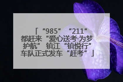 “985”“211”都赶来“爱心送考·为梦护航” 镇江“镇悦行”车队正式发车“赶考”