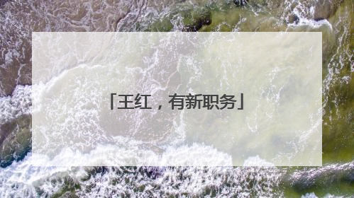 王红，有新职务