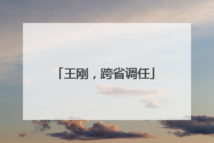 王刚，跨省调任