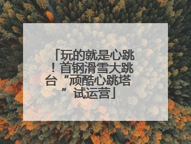 玩的就是心跳！首钢滑雪大跳台“顽酷心跳塔”试运营