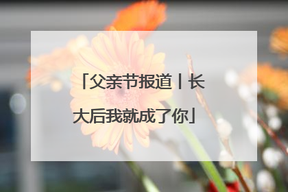 父亲节报道丨长大后我就成了你