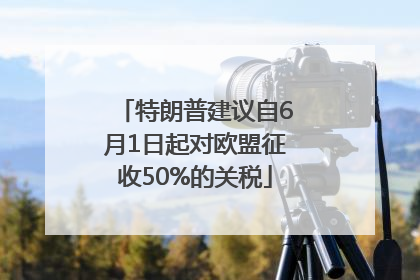 特朗普建议自6月1日起对欧盟征收50%的关税