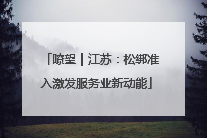 瞭望｜江苏：松绑准入激发服务业新动能