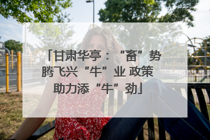 甘肃华亭：“畜”势腾飞兴“牛”业 政策助力添“牛”劲