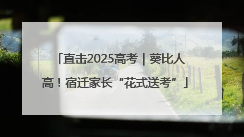 直击2025高考｜葵比人高！宿迁家长“花式送考”