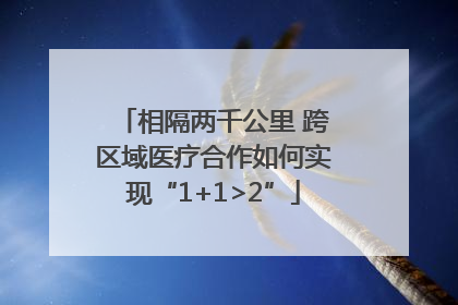 相隔两千公里 跨区域医疗合作如何实现“1+1>2”