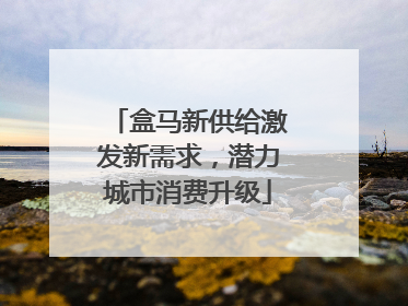 盒马新供给激发新需求，潜力城市消费升级