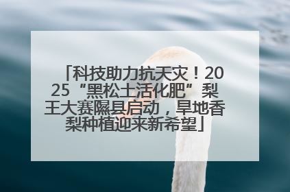 科技助力抗天灾！2025“黑松土活化肥”梨王大赛隰县启动，旱地香梨种植迎来新希望