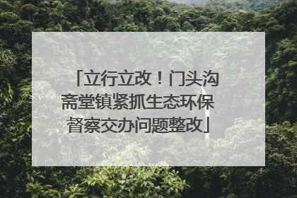 立行立改！门头沟斋堂镇紧抓生态环保督察交办问题整改