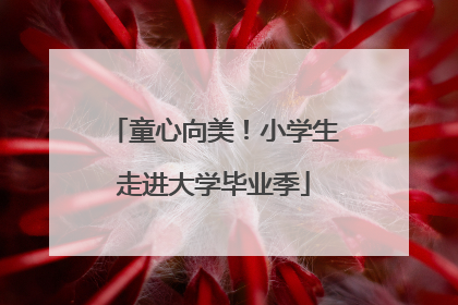 童心向美！小学生走进大学毕业季
