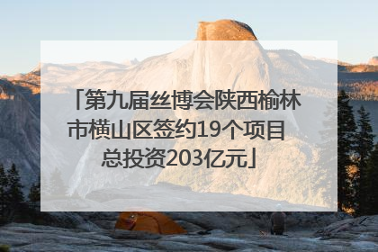 第九届丝博会陕西榆林市横山区签约19个项目 总投资203亿元