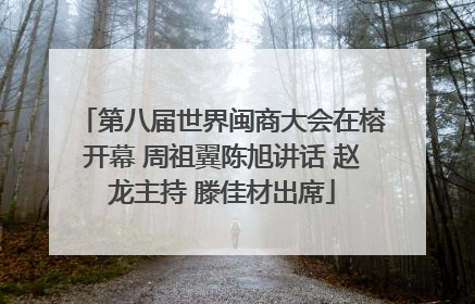 第八届世界闽商大会在榕开幕 周祖翼陈旭讲话 赵龙主持 滕佳材出席
