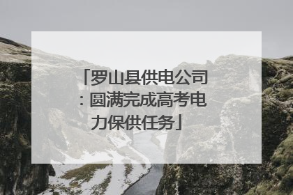 罗山县供电公司：圆满完成高考电力保供任务