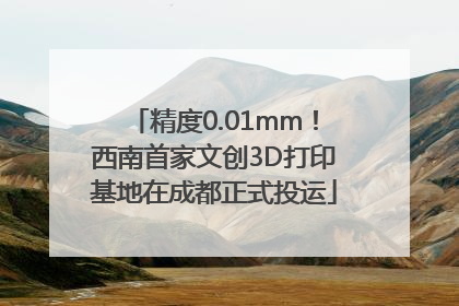 精度0.01mm！西南首家文创3D打印基地在成都正式投运
