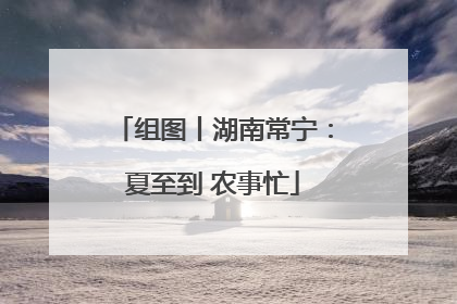 组图丨湖南常宁：夏至到 农事忙