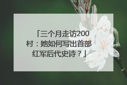 三个月走访200村：她如何写出首部红军后代史诗？