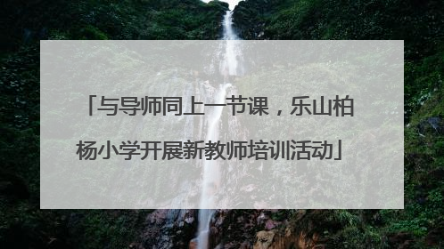 与导师同上一节课，乐山柏杨小学开展新教师培训活动