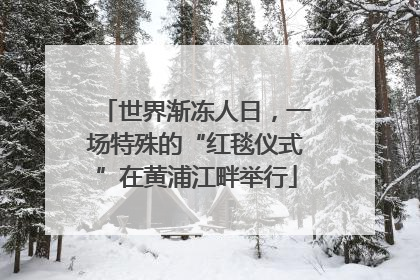 世界渐冻人日，一场特殊的“红毯仪式”在黄浦江畔举行