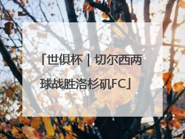 世俱杯｜切尔西两球战胜洛杉矶FC