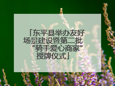 东平县举办友好场景建设暨第二批“骑手爱心商家”授牌仪式