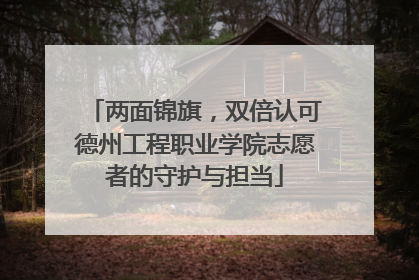 两面锦旗，双倍认可德州工程职业学院志愿者的守护与担当