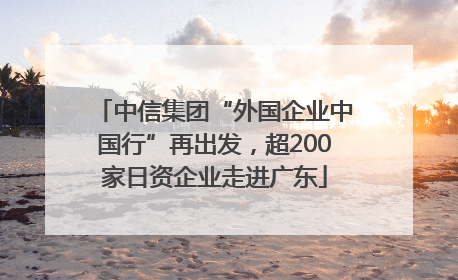 中信集团“外国企业中国行”再出发，超200家日资企业走进广东