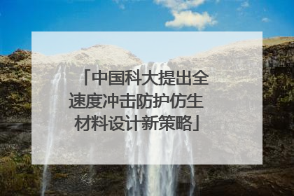 中国科大提出全速度冲击防护仿生材料设计新策略