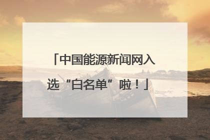 中国能源新闻网入选“白名单”啦！