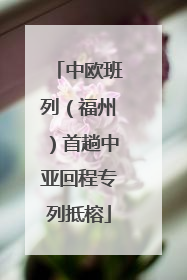 中欧班列（福州）首趟中亚回程专列抵榕