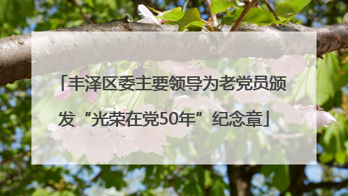 丰泽区委主要领导为老党员颁发“光荣在党50年”纪念章