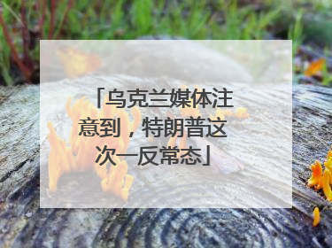 乌克兰媒体注意到，特朗普这次一反常态