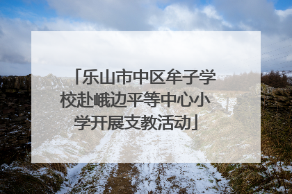乐山市中区牟子学校赴峨边平等中心小学开展支教活动