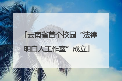 云南省首个校园“法律明白人工作室”成立