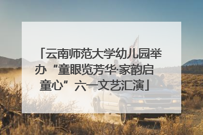 云南师范大学幼儿园举办“童眼览芳华·家韵启童心”六一文艺汇演